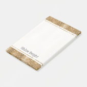 Gouden Glitzy Snake Huid Dierlijke Glam Post-it® Notes (Schuin)