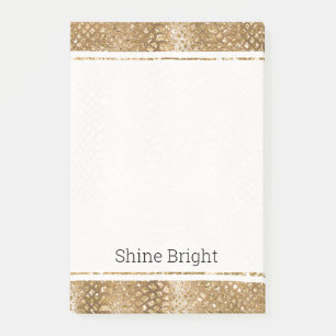 Gouden Glitzy Snake Huid Dierlijke Glam Post-it® Notes