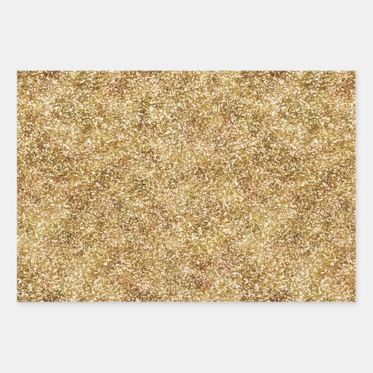Gouden glitzy strepen inpakpapier vel (Voorkant 2)