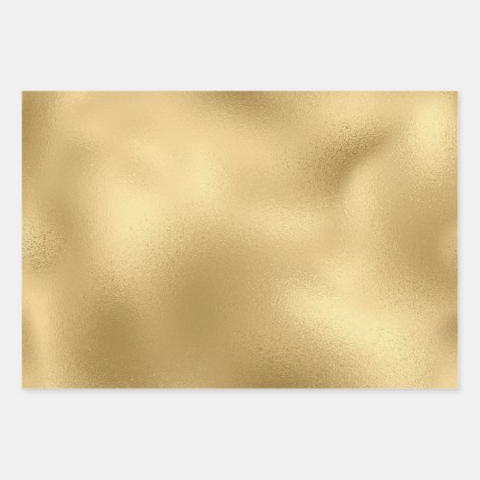 Gouden Glitzy Zebra Print Glitter Inpakpapier Vel (Voorkant 2)