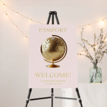 Gouden Globe Paspoort Reis Baby Shower