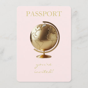 Gouden Globe Paspoort Reisboeken voor Baby Informatiekaartje