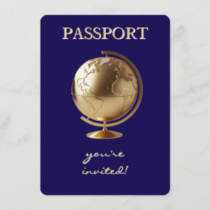 Gouden Globe Paspoort Reisboeken voor Baby Informatiekaartje