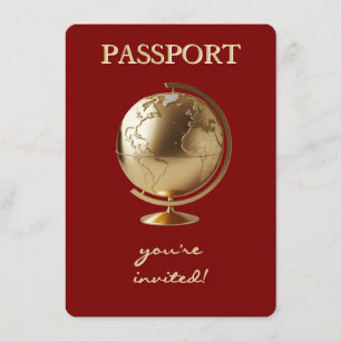 Gouden Globe Paspoort Reisboeken voor Baby Informatiekaartje