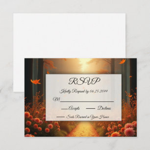 Gouden Gloed Herfst Boswandeling RSVP Kaartje