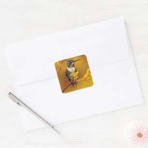 gouden gloed vierkante sticker