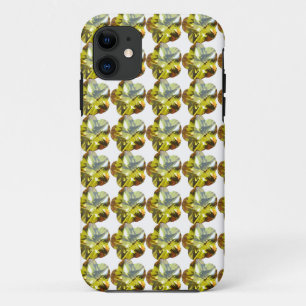 Gouden Glow – Gele Edelsteen Bloem Ontwerp iPhone 11 Hoesje
