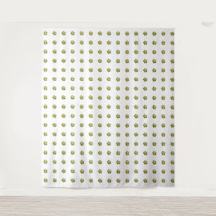 Gouden Glow – Gele Edelsteen Bloem Ontwerp Wandkleed