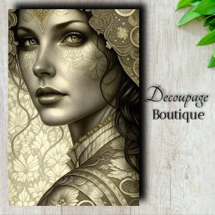 Gouden Godin Kunst Decoupage Tissuepapier