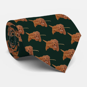 Gouden Golden Doodle Donkergroene Heren Das
