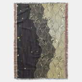 Gouden golf, papierachtige textuur. deken (Voorkant Verticaal)