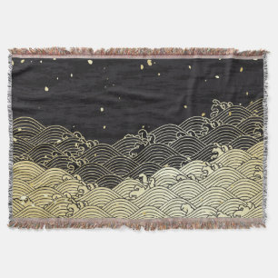 Gouden golf, papierachtige textuur. deken