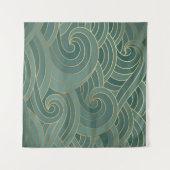 Gouden golf: Traditionele Oosterse luxe Wandkleed (Voorkant (horizontaal))