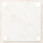 Gouden golven: Abstract marmer Glazen Onderzetter (Achterkant)