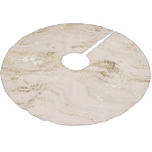 Gouden golven: Abstract marmer Kerstboom Rok (Gekanteld)