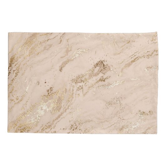 Gouden golven: Abstract marmer Kussensloop (Achterkant)