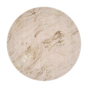 Gouden golven: Abstract marmer Snijplank