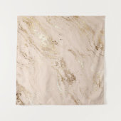 Gouden golven: Abstract marmer Wandkleed (Voorkant (horizontaal))