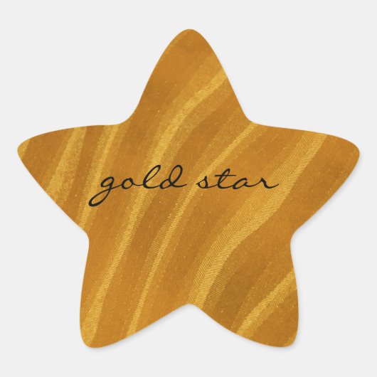 "gouden" golven ster sticker (Voorkant)