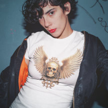 Gouden Gotische Schedel Sigil van Hemelvaart