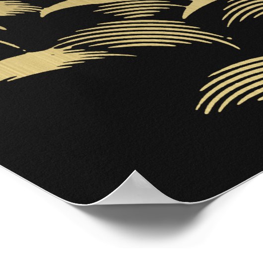 Gouden Gotische Tarot Kaart Bruiloft Welkom Groot Poster (Hoek)