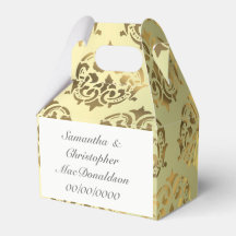 Gouden gouden damast patroon bruiloft