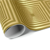 Gouden gouden geometrische vierkanten Inpakpapier (Rol Hoek)
