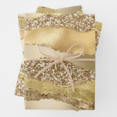 Gouden gouden glitter metallic glanzende folie chi inpakpapier vel (In situ)