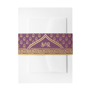 Gouden goudsbloem bloem Mundap boog Monogram bruil Uitnodigingen Wikkel