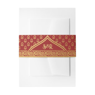 Gouden goudsbloem bloem Mundap boog Monogram bruil Uitnodigingen Wikkel