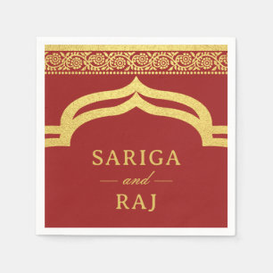 Gouden goudsbloem bloem Mundap luifel boog bruilof Servet