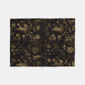 Gouden gradiënt bloemen fleece deken (Voorkant (Horizontaal))