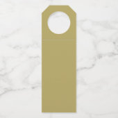 Gouden Gradiënt Elegante Bruiloft Dank u Flessenhanger (Achterkant)