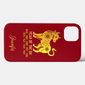 Gouden Gradiënt Jaar van de os Dierenriem Rood Case-Mate iPhone Case (Achterkant (horizontaal))