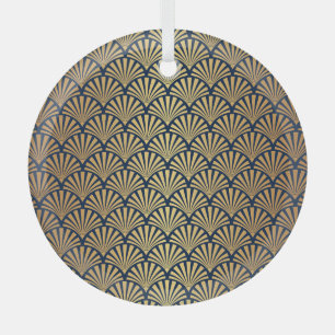Gouden Gradiënt: Naadloze Art Deco Glas Ornament