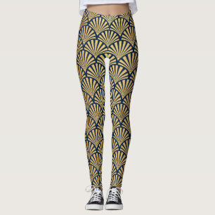 Gouden Gradiënt: Naadloze Art Deco Leggings