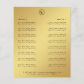 Gouden Gradiënt Restaurant Cafe Afhaal Menu & Logo (Achterkant)