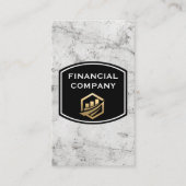Gouden Grafiek Stier Beer Logo | Marmer Visitekaartje (Voorkant)