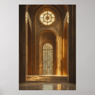 Gouden grandeur: een majestueuze gang poster