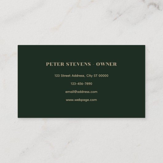 Gouden grasmaaier logo maaien visitekaartje (Achterkant)