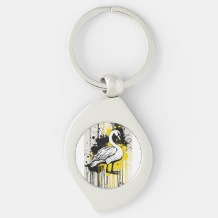 Gouden Gratie in Monochroom Sleutelhanger