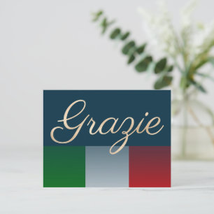 Gouden Grazie op vervaagde Italiaanse vlag Briefkaart