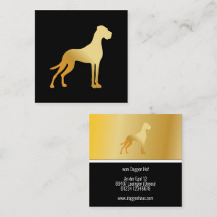Gouden Great Dane Zakelijke Visitekaartjes