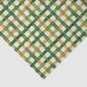 Gouden Green Plaid Kerst Tissue Papier (Detail)