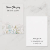 Gouden Greenery Paardenbloem Sieraden Oorbel Displ Visitekaartje (Voorkant / Achterkant)