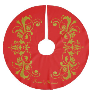 Gouden Grens - Ornament I + uw backgr. kleur Kerstboom Rok