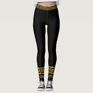 Gouden Griekse Sleutel Sportleggingen Leggings