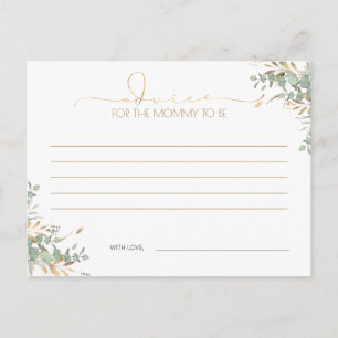Gouden groen Baby shower advies Kaart