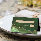Gouden Groene Agaat Bruiloft Plaats Kaart