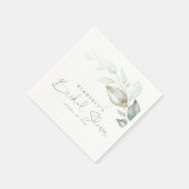 Gouden Groene Bladeren Elegante Bruids Shower Servet (Hoek)